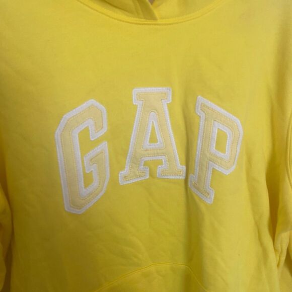 GAP yellow lightweight spell out hoodie L - Picture 2 of 8